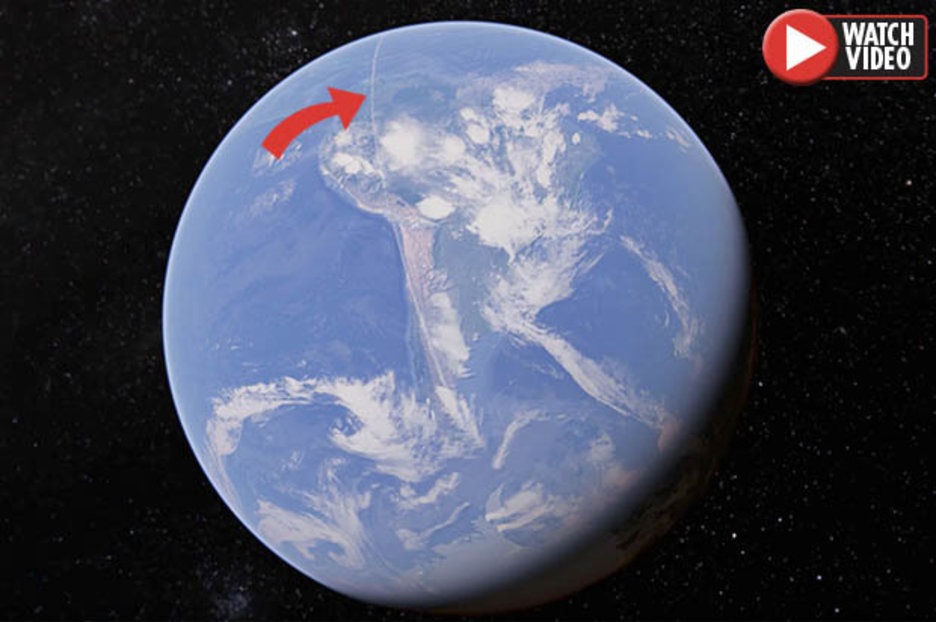 Google Earth captures mysterious line spanning 13,000 MILES across globe