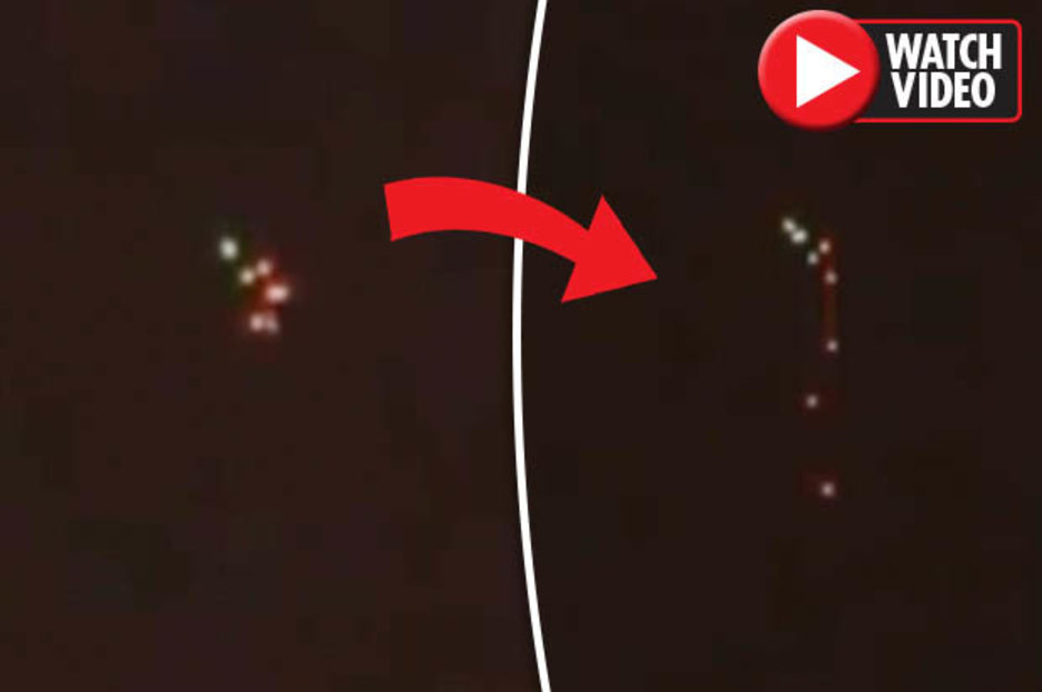 Alien news: Huge object filmed ‘releasing UFOs’ over city