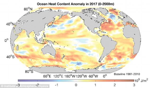World’s oceans in 2017 were the hottest on record ‘by far’