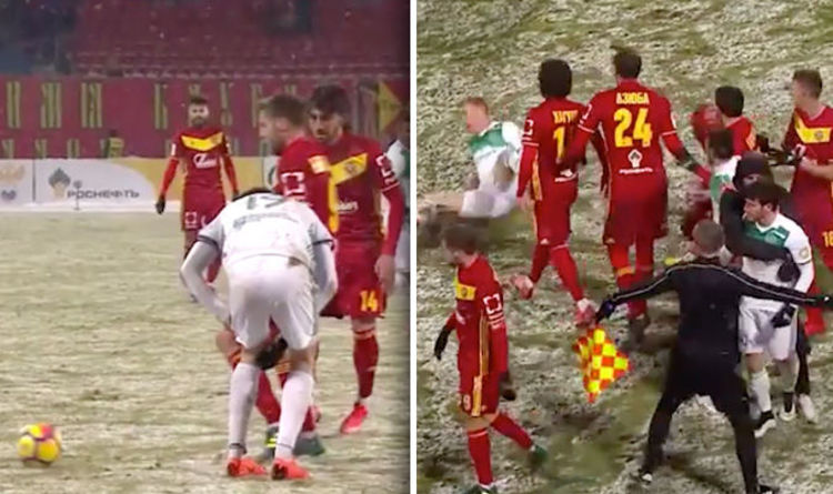 WATCH: Footballers FIGHT after last-minute goal in Russian Premier League | Football | Sport