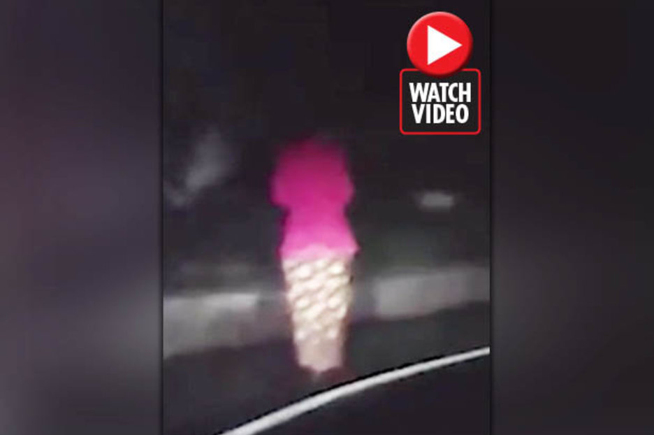 Ghost news: Haunting figure appears FOUR TIMES on unlit road in video