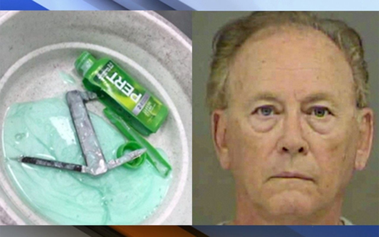 Man arrested at airport for hiding knife in shampoo bottle