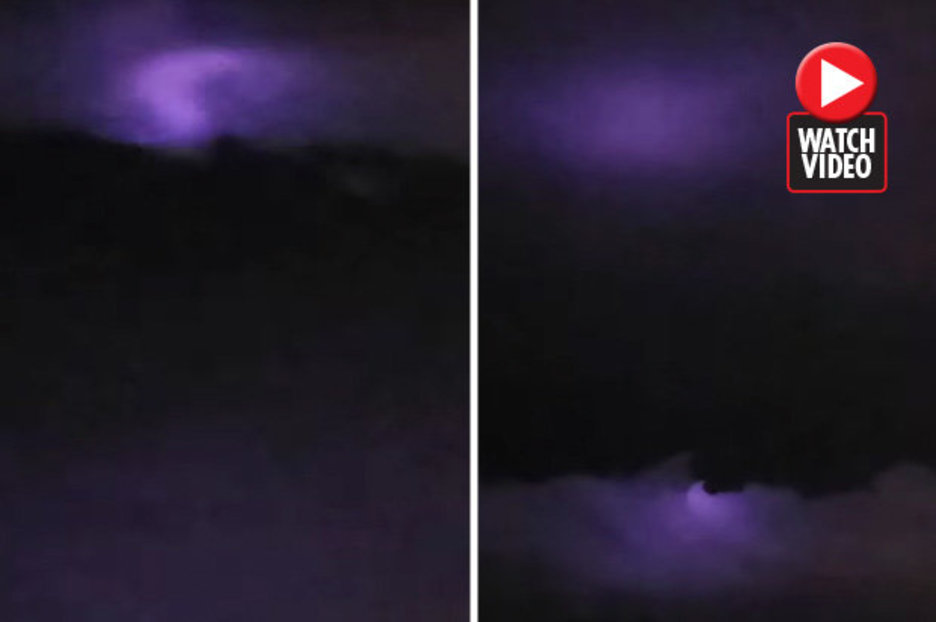 Weather control fears rise over bizarre disappearing purple light