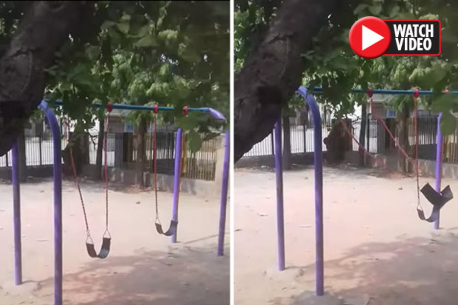 Ghost news: Man records deserted play area – what happens is shocking