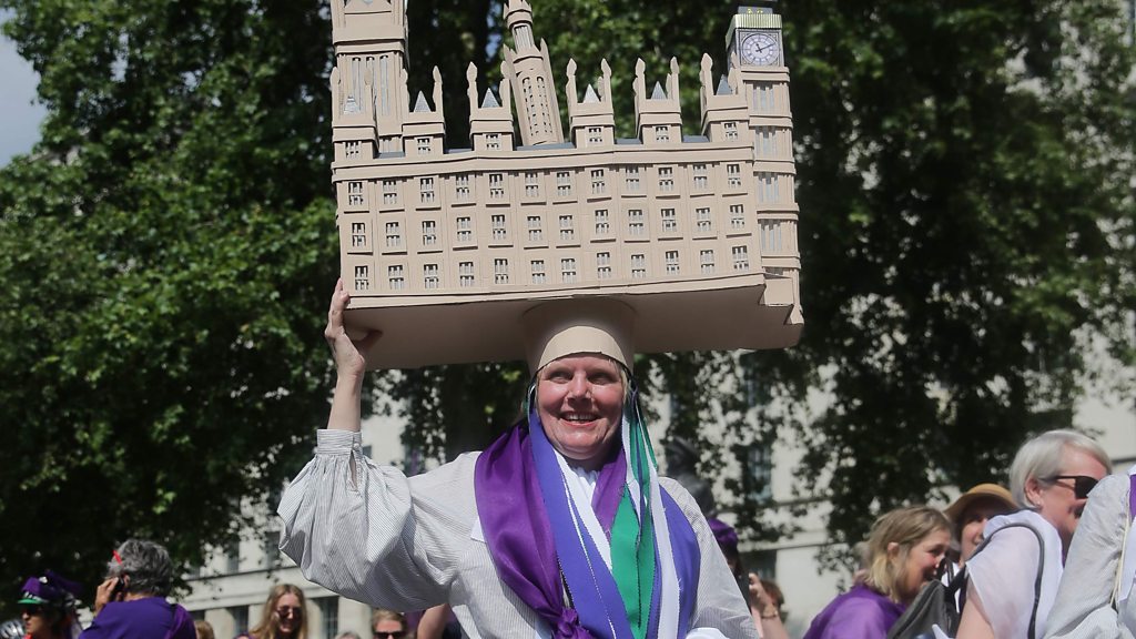 Mass march marks 100 years of women’s vote