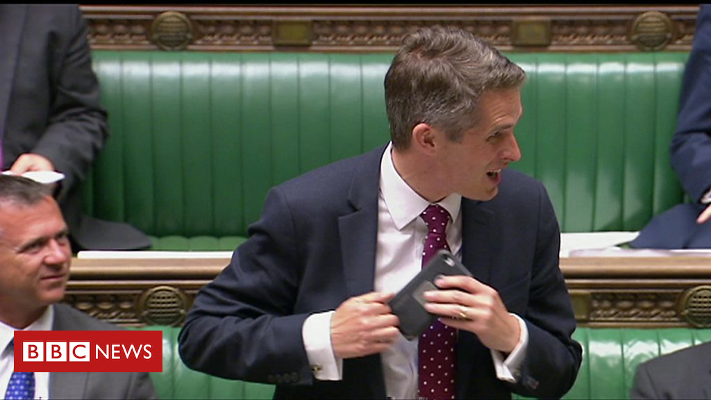Gavin Williamson interrupted by Siri during Commons statement