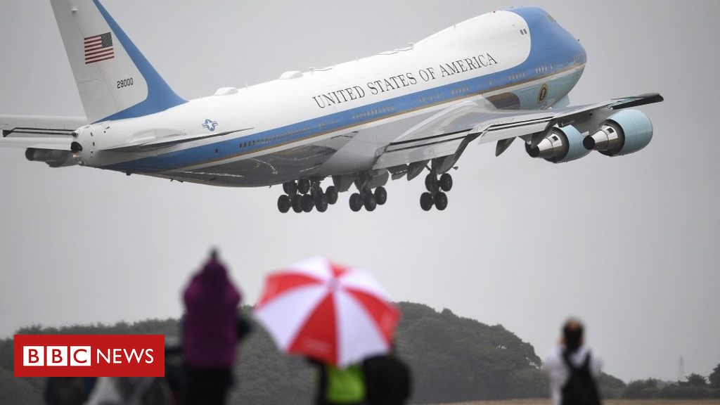 Trump leaves Scotland on Air Force One