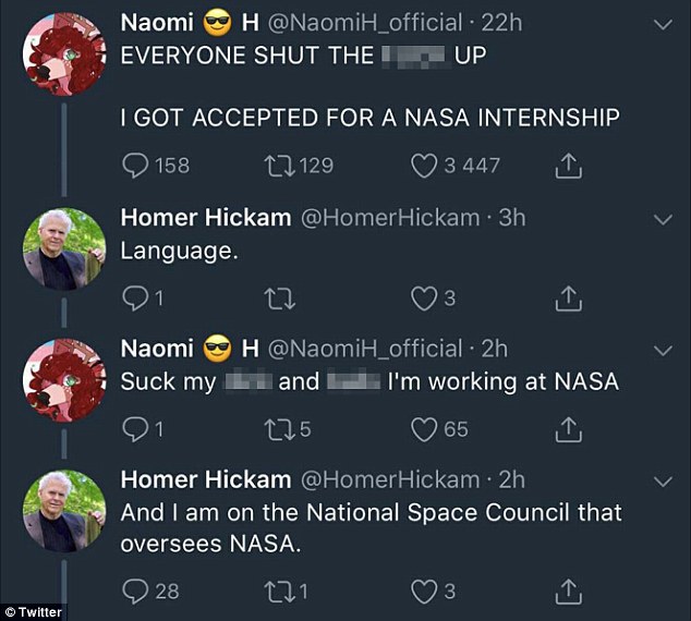 Woman ‘loses her NASA internship’ following a profanity-laden tweet