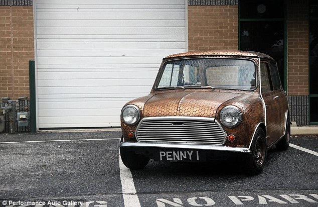 Coin-covered Mini used to promote The Beatles’ Penny Lane in 1968 for sale