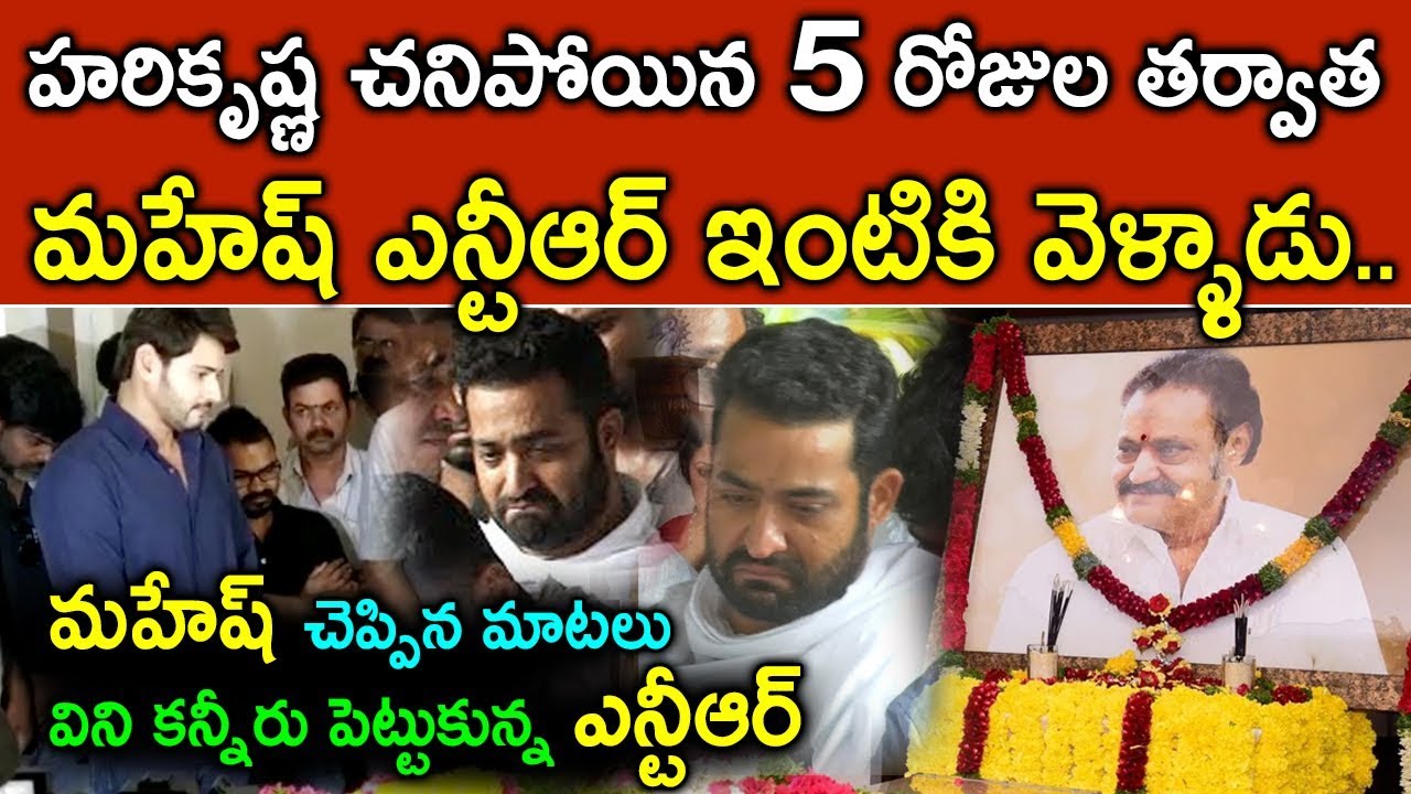 హరికృష్ణ చనిపోయిన 5 రోజుల తర్వాత మహేష్ ఎన్టీఆర్ ఇంటికి వెళ్ళాడు|| Celebrity News Updates