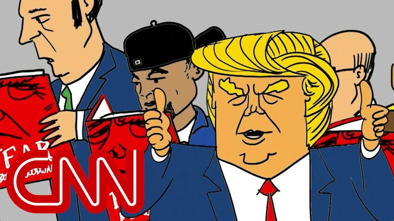 Trump making America read again – Drawn by Jake Tapper
