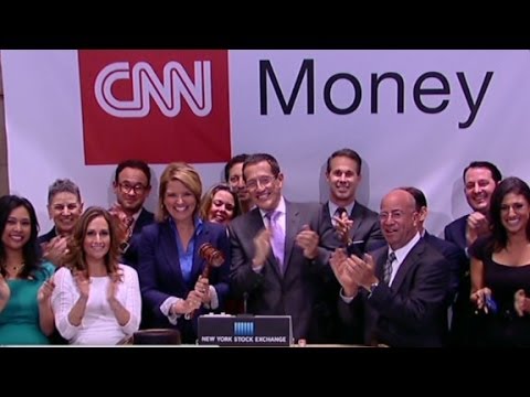 CNN Money team rings closing bell on record high
