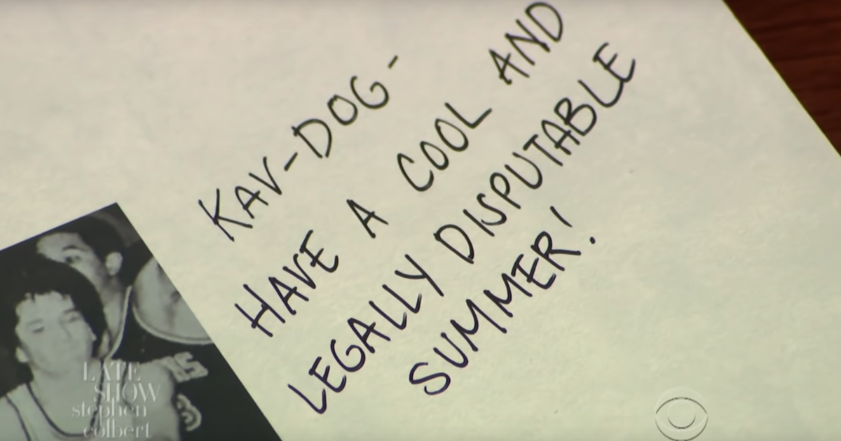 Stephen Colbert Has Some Fun With Brett Kavanaugh’s High School Yearbook