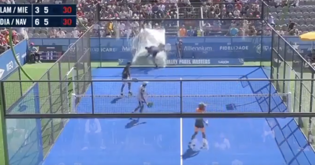 Padel Player Crashes Through Glass Wall In Bizarre Accident
