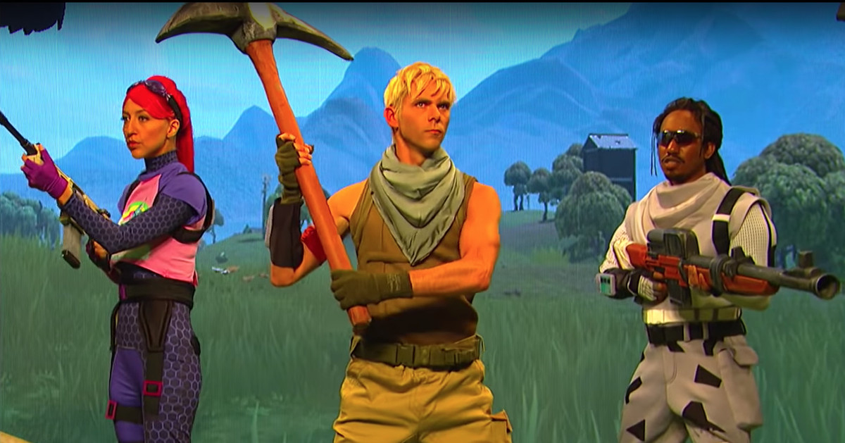 Dad Adam Driver learns how to play Fortnite on SNL