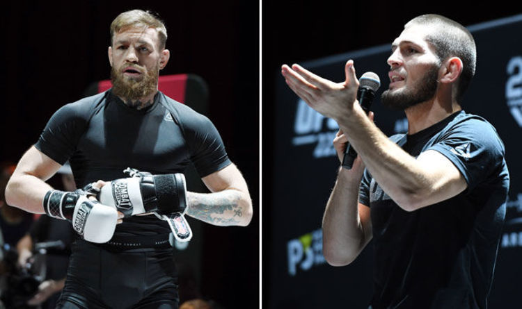 Conor McGregor fans STOP Khabib Nurmagomedov doing UFC workout – and he tells them THIS | UFC | Sport
