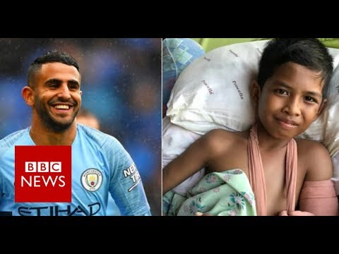 Man City star’s message to injured Indonesia boy – BBC News
