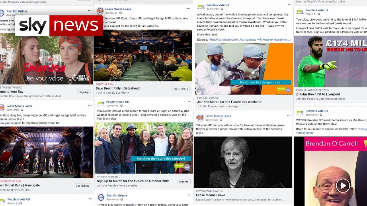 Facebook adverts target Remain areas of the UK ahead of people’s vote march