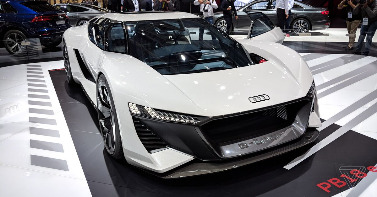 Audi’s PB18 E-tron concept can convert into a single-seater race car