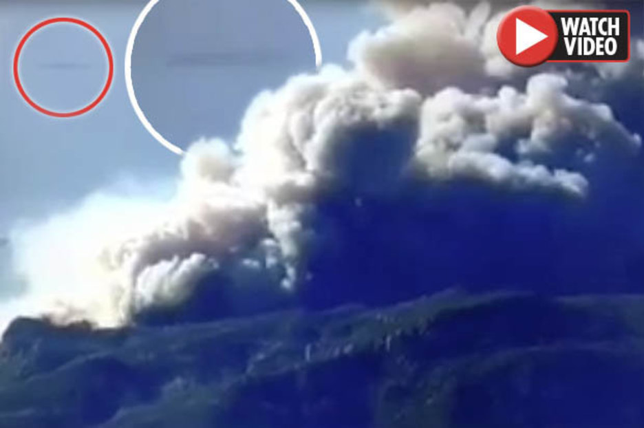 California wildfires: ‘Cigar-shaped UFO’ filmed over blaze