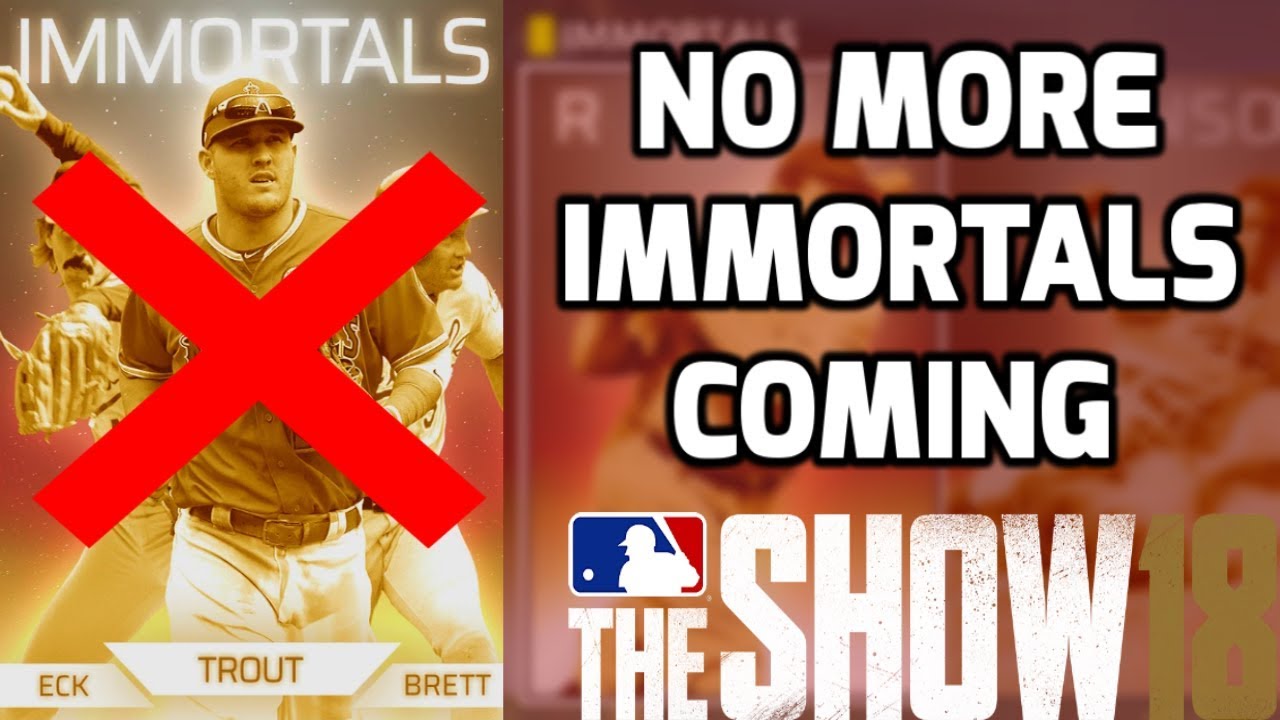 There Will Be No New Immortal Players Added This Year! MLB The Show 18 Diamond Dynasty News Update
