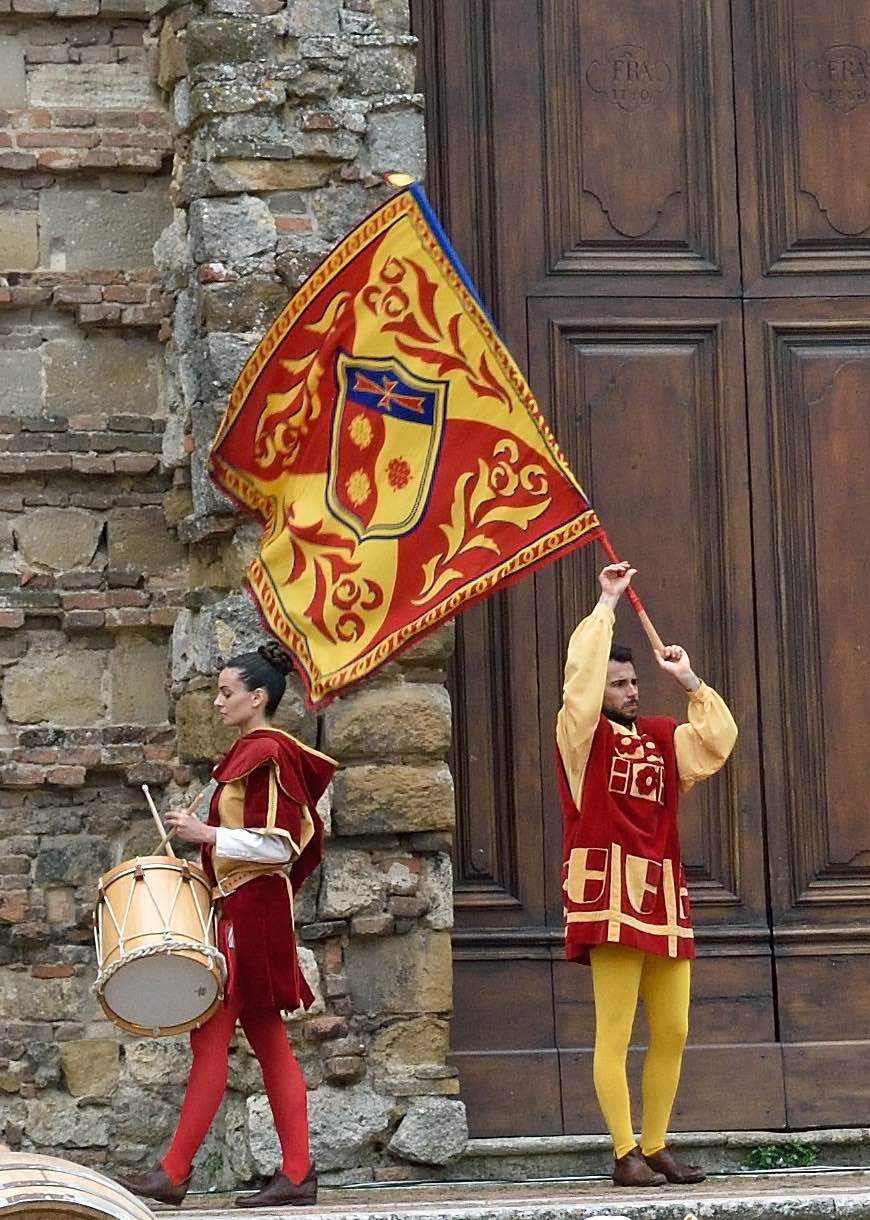 Battle of the barrels festival in Montepulciano, Tuscany