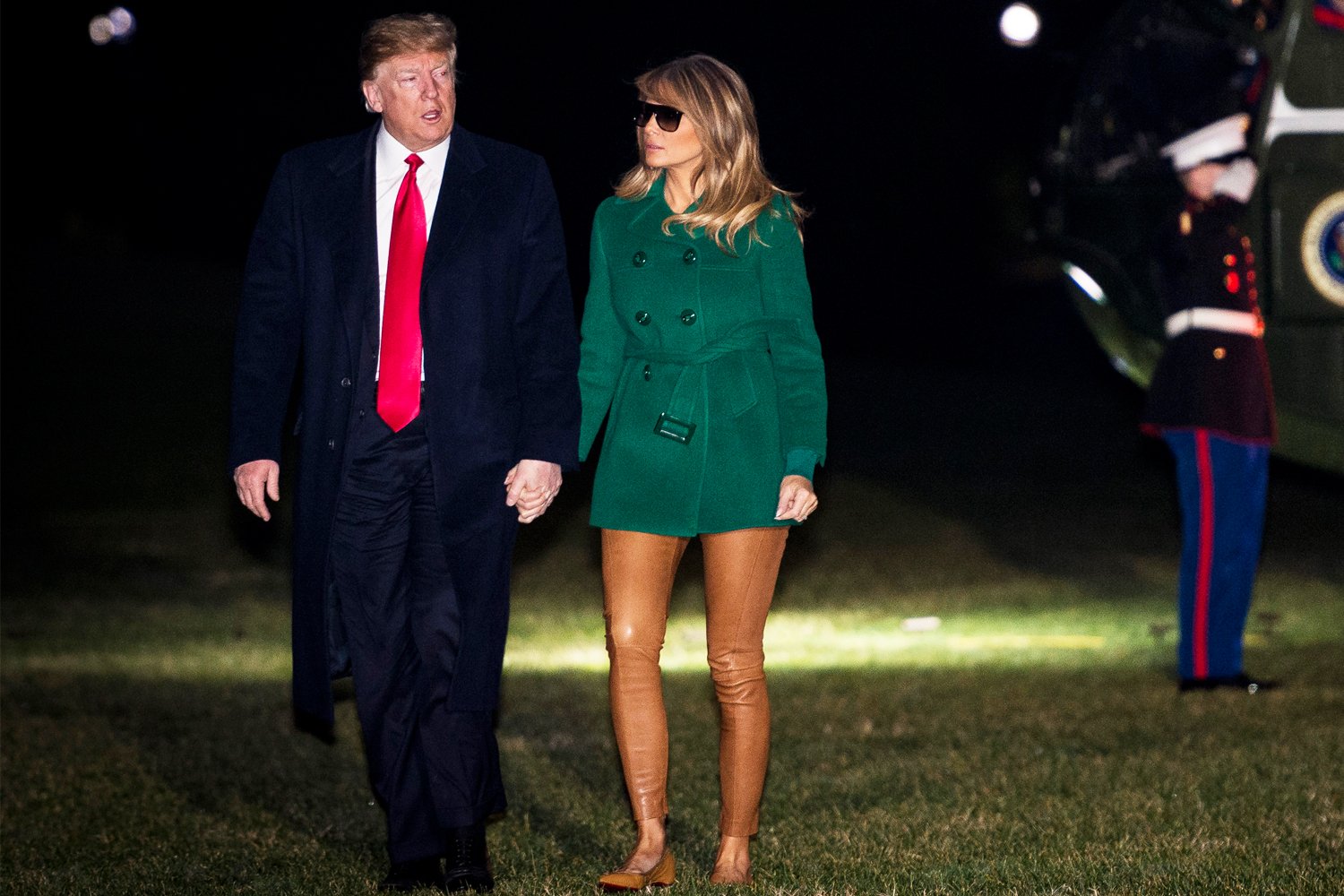 Fashion faux pas: Melania Trump’s skin-coloured trousers cause widespread confusion