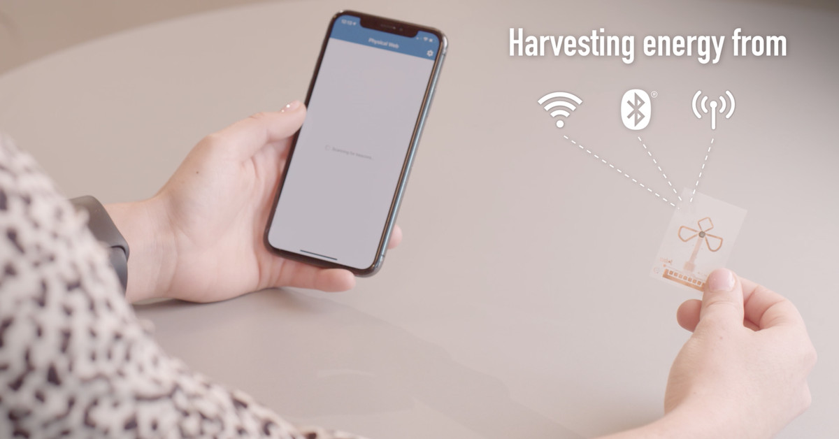 This tiny Bluetooth chip doesn’t need a battery because it harvests energy from the air