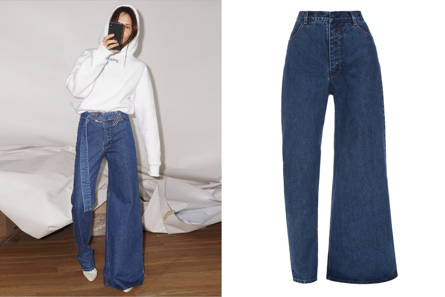 Would you wear asymmetrical jeans? The first bizarre denim trend of 2019 has arrived