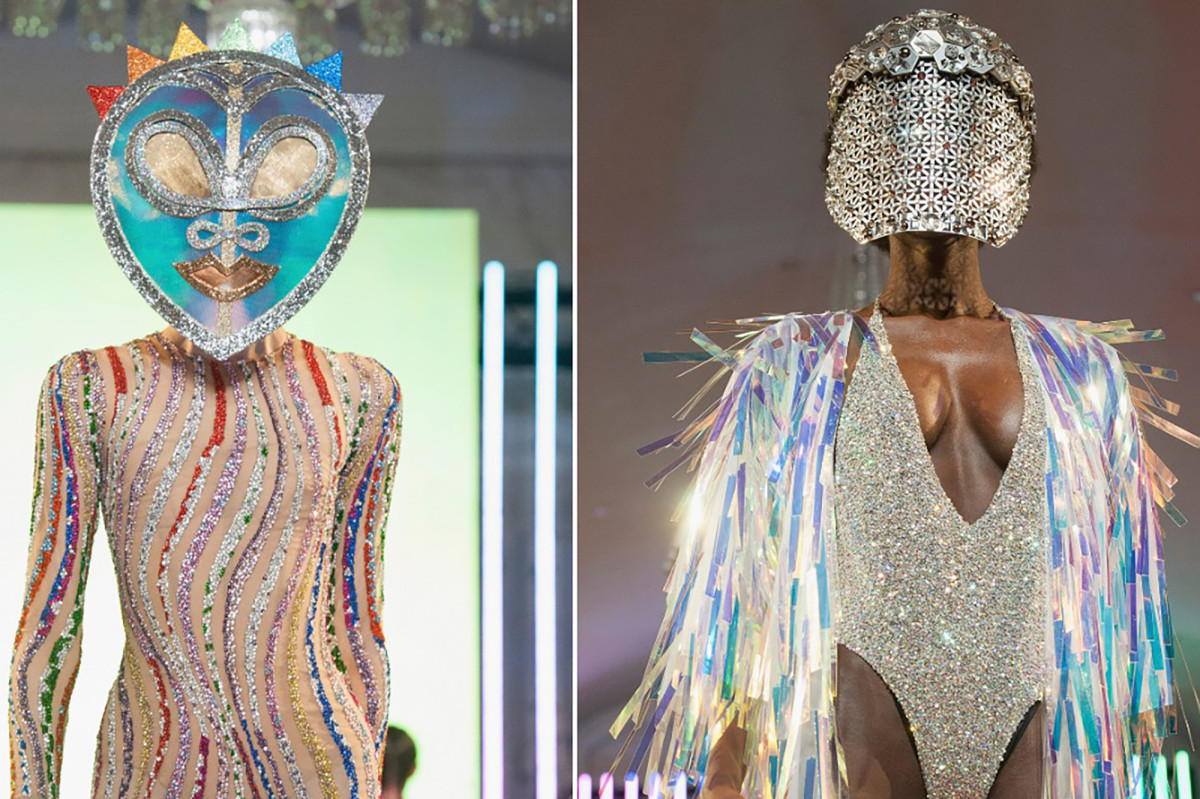 Head dresses steal the show at Paris Fashion Week