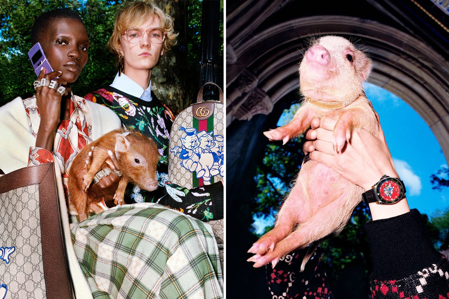 Harry Style’s cute co-stars are back: three little pigs take centre stage in Gucci’s latest campaign