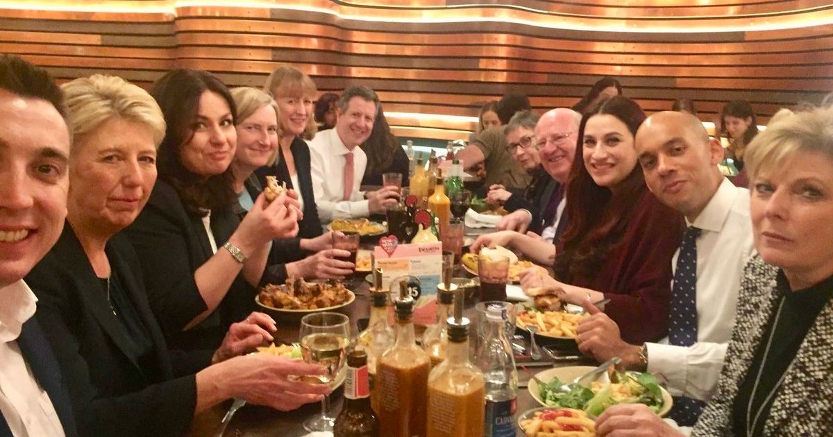 The Independent Group goes for cheeky Nando’s and Twitter has a field day