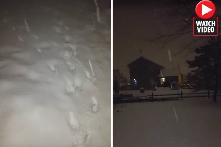 Ghost news: Woman makes chilling discovery after re-watching video of snowfall