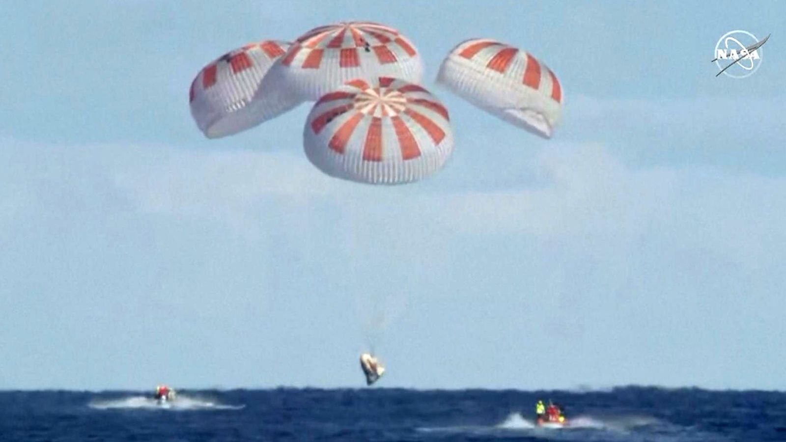 SpaceX capsule built for humans lands in Atlantic after space station stay | Science & Tech News