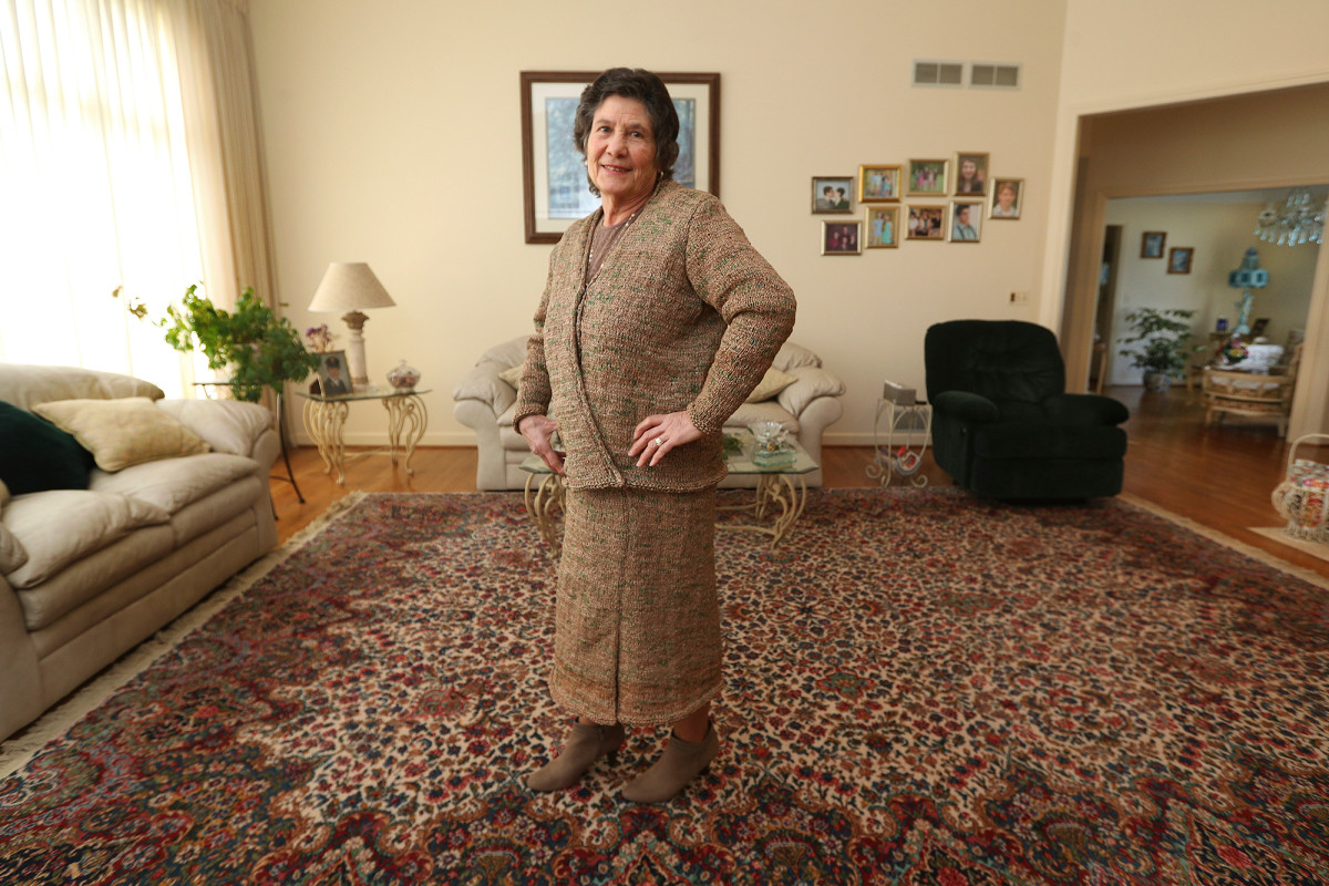 Stylish lady makes her clothes out of Wegmans plastic bags