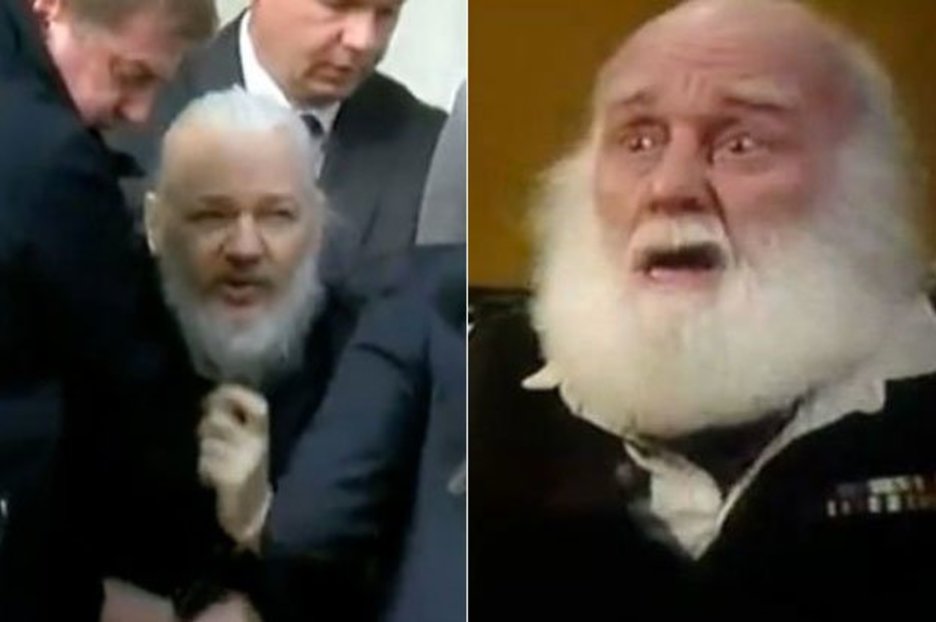 Julian Assange compared to Only Fools and Horses character Uncle Albert