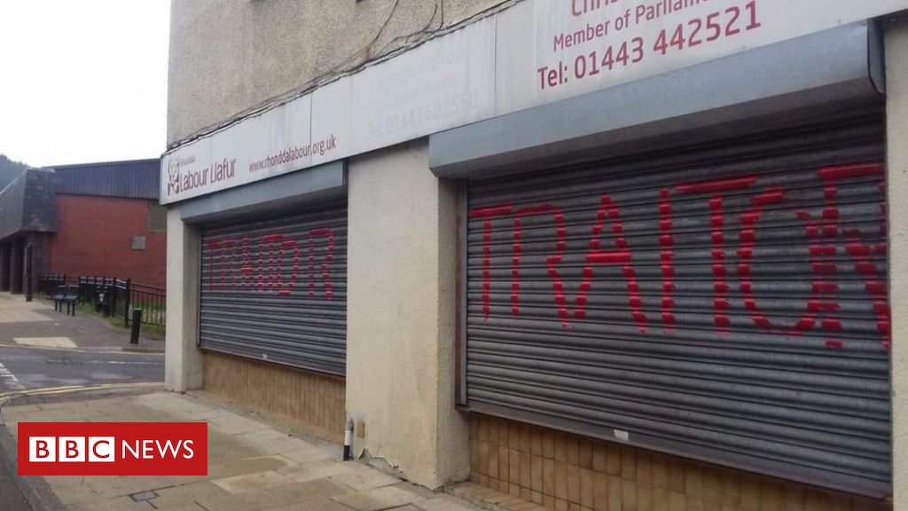 Chris Bryant MP: ‘Traitor’ painted on constituency offices