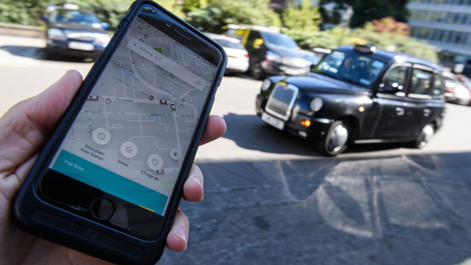 Uber drivers protest over company’s’ ‘orgy of greed’ | UK News