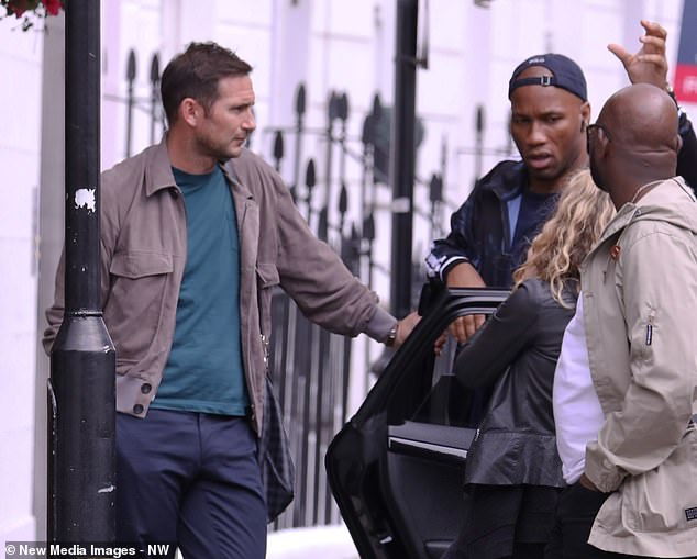 Chelsea legends Frank Lampard and Didier Drogba catch up in London