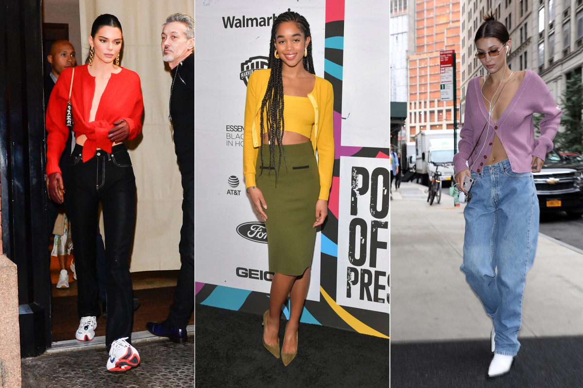 Granny cardigans are somehow sexy again! (Thanks, Bella Hadid)