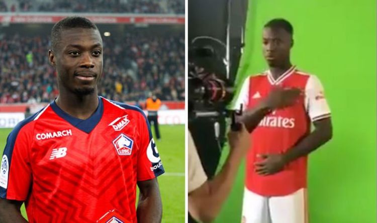 First pictures of Nicolas Pepe in Arsenal shirt leaked ahead of transfer announcement | Football | Sport