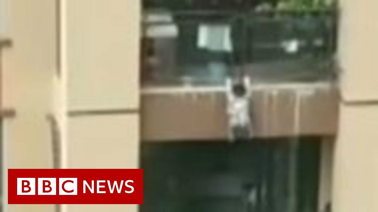 Toddler falls six storeys and survives – BBC News