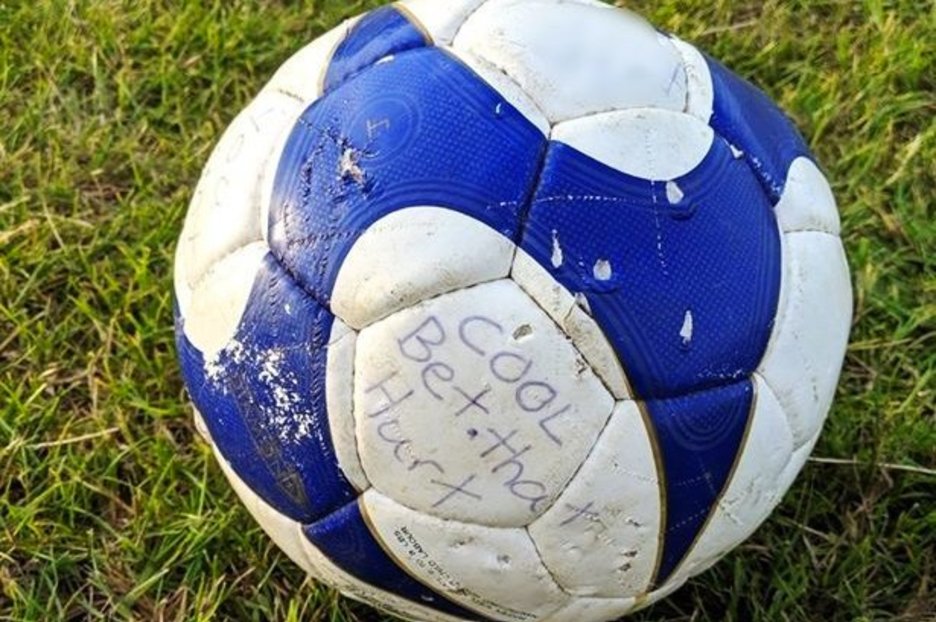 Pranksters leave football filled with concrete on Bristol field