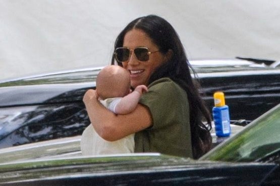 Meghan Markle rocks pair of retro gold aviator sunnies to the polo