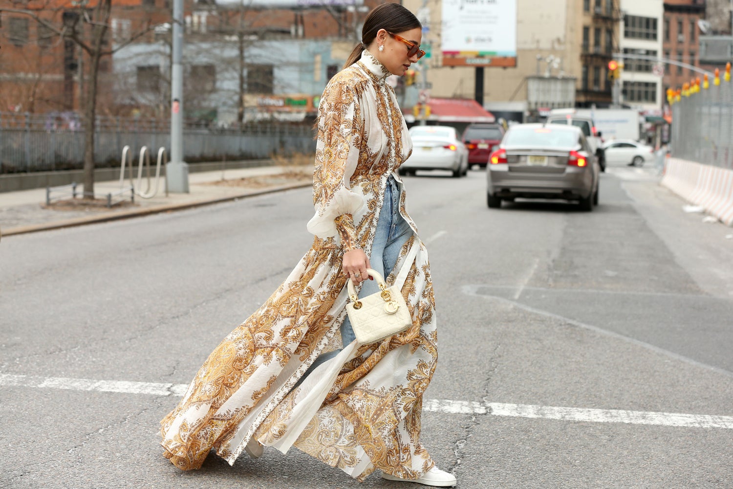 How to wear a dress over trousers this summer