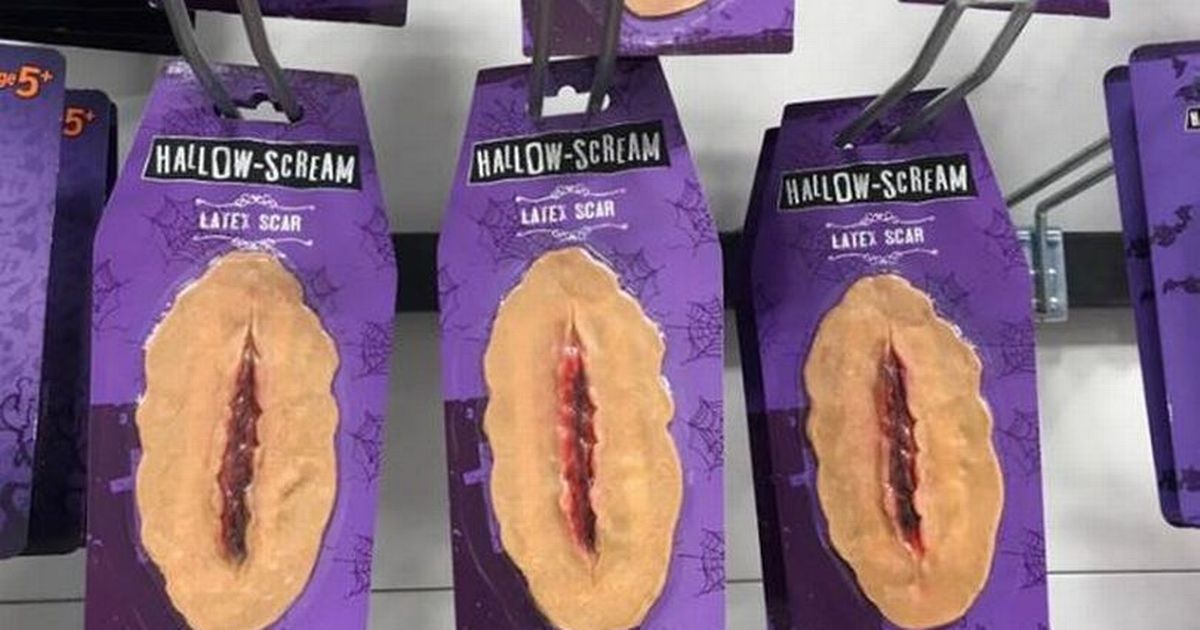 People stunned by stick-on Halloween makeup that looks a lot like something else