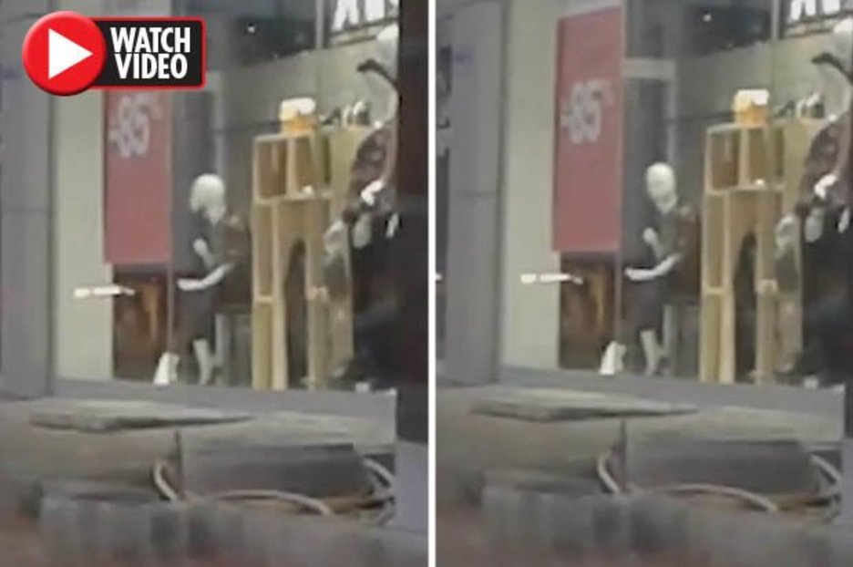 Ghostly mannequin ‘turns head’ to face cameraman in creepy video
