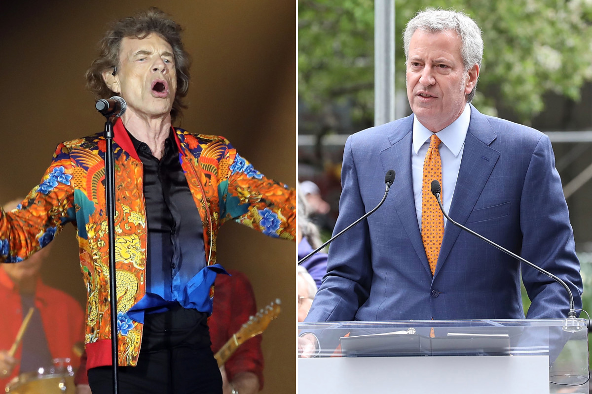 Mick Jagger pokes fun at Bill de Blasio over tardiness