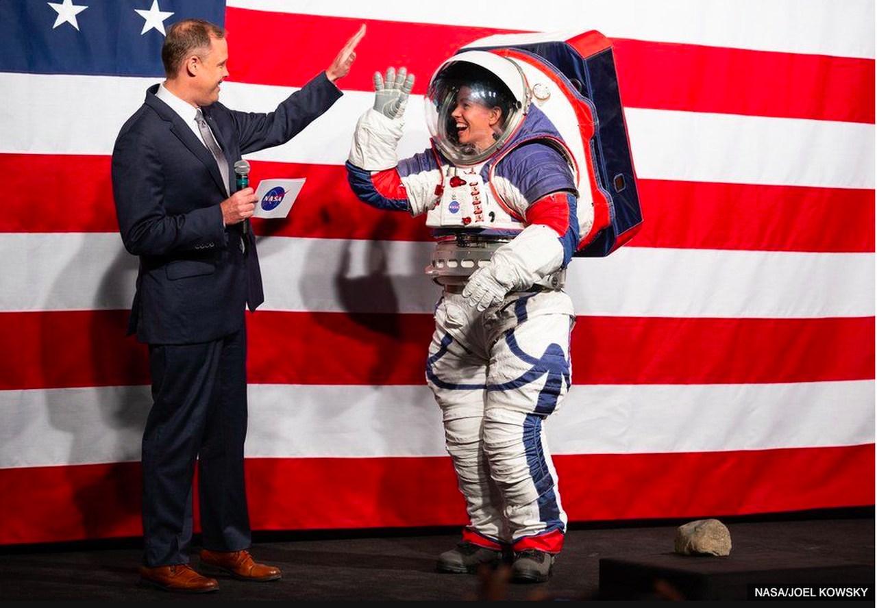 What are spacemen and women wearing to travel to the moon these days?