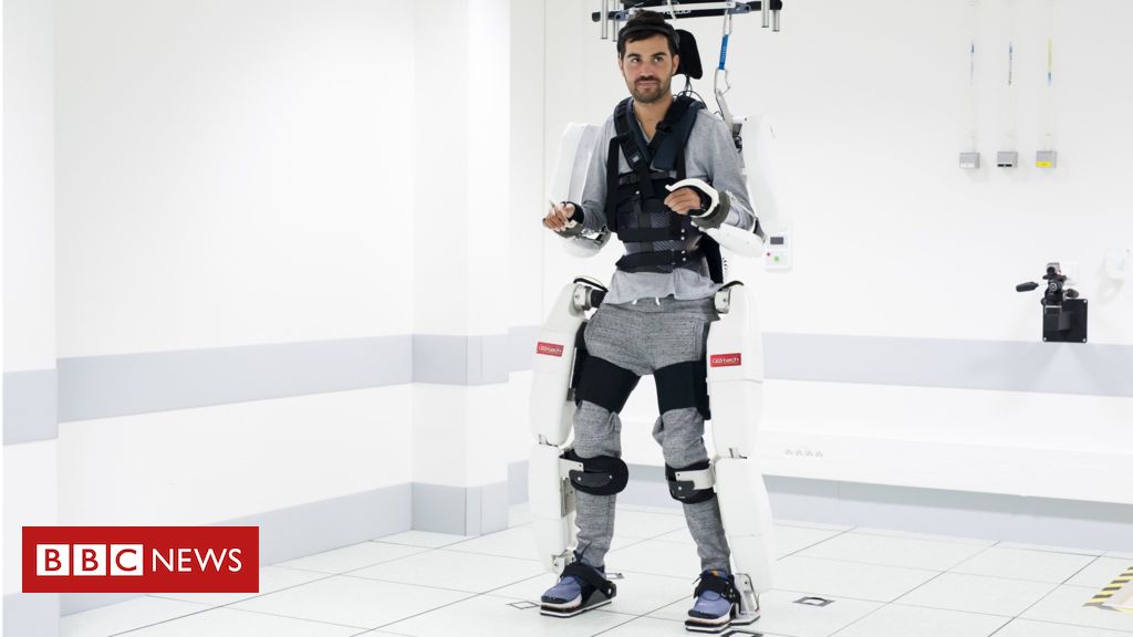 Mind-controlled exoskeleton allows paralysed man to walk